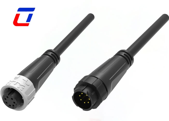 M16 5A 7 épingles étanches à basse tension connecteurs de câble de verrouillage à pression connecteurs de données mâles femelles