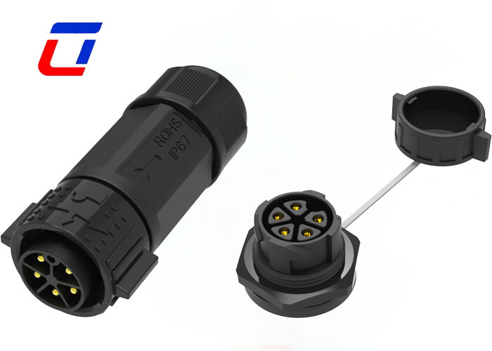 Connecteur étanche à LED à 5 broches M25 20A Connecteurs d'éclairage extérieur en plastique PA66
