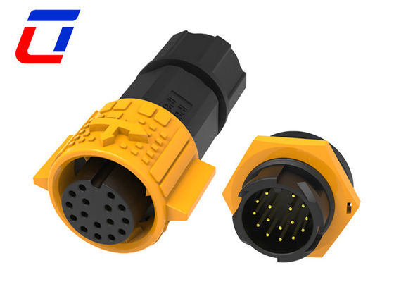 Ronde 16 broche IP67 connecteur de données imperméable à l'eau M19 prise de prise mâle femelle