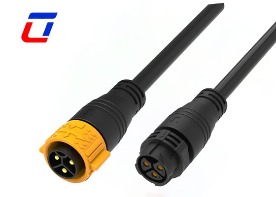 50A 3 Pin Male Female Connector Waterproof Power Connector M25 Made In China